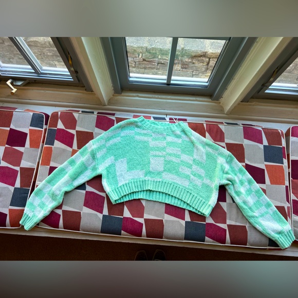 Cropped Knit Mint-Green Sweater from Altard State - Picture 1 of 2